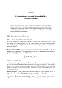 Estimation de densité de probabilité (compléments)