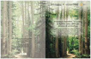 Dynamique forestière, succession et habitats selon différents