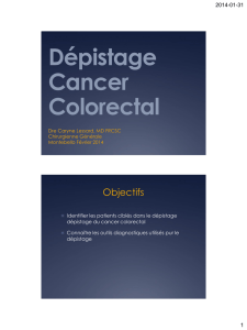 Dépistage Cancer Colorectal