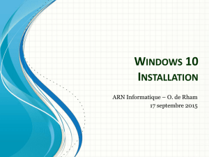 l`installation de Windows 10