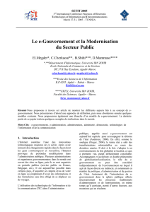 Le e-Gouvernement et la Modernisation du Secteur Public (PDF