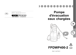 Pompe d`évacuation eaux chargées FPDWP400-2
