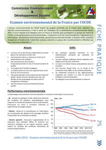 Examen environnemental de la France par l`OCDE