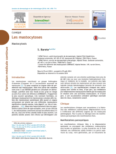 Les mastocytoses - Société Française de Dermatologie