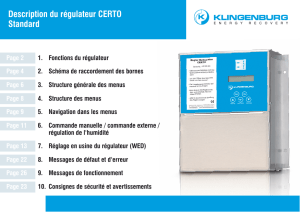Description du régulateur CERTO Standard