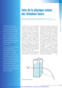 Faire de la physique autour des fontaines lasers