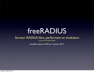 Serveur RADIUS libre, performant et modulaire