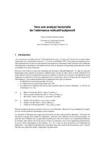 Vers une analyse factorielle de l`alternance indicatif/subjonctif