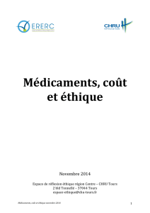 Médicaments, coût et éthique