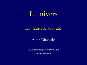 L`univers aux limites de l`éternité