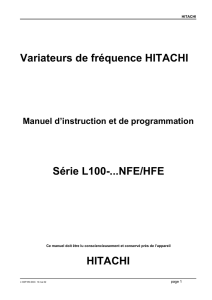 Variateurs de fréquence HITACHI Série L100