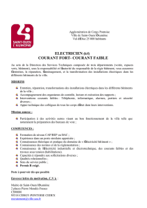 ELECTRICIEN (h/f) COURANT FORT