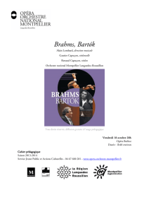 Brahms, Bartók - Opéra Orchestre National Montpellier