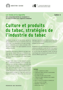 Culture et produits du tabac, stratégies de l