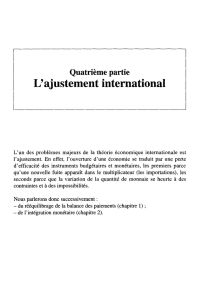 L`ajustement international