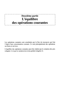 L`&eacute;quilibre des op&eacute;rations courantes