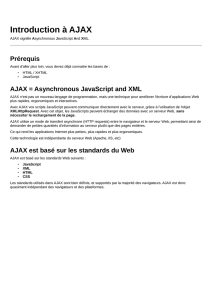 Introduction à AJAX