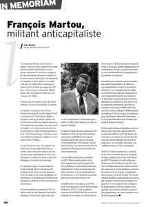 françois martou, militant anticapitaliste