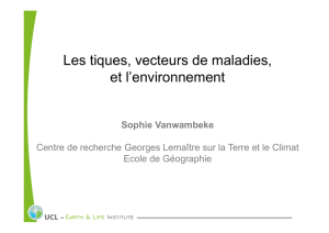 Les tiques, vecteurs de maladies, et l`environnement