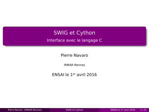 SWIG et Cython - Interface avec le langage C