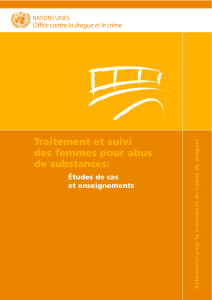 Traitement et suivi des femmes pour abus de substances: Études de