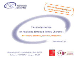 L`économie sociale en Aquitaine - Limousin