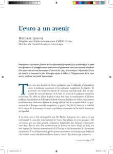 L`euro a un avenir