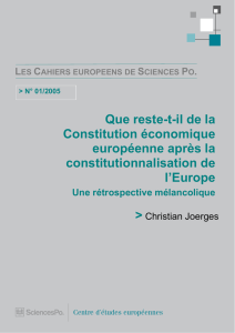 Cahiers européens de Sciences Po, n° 01/2005
