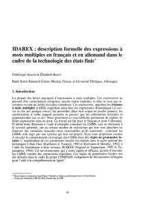 IDAREX : description formelle des expressions à