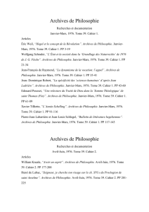 ARCHIVES DE PHILOPHIE tome - Inif-UCR