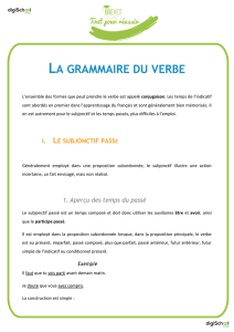 LA GRAMMAIRE DU VERBE