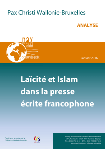 2016 Analyse Laicité et islam dans la presse écrite francophone