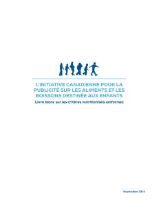 L`INITIATIVE CANADIENNE POUR LA PUBLICITÉ SUR LES