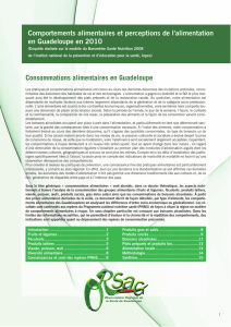 Consommations alimentaires en Guadeloupe