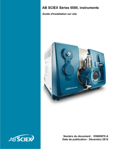 AB SCIEX 6500 Series of Instruments Site Planning Guide_French