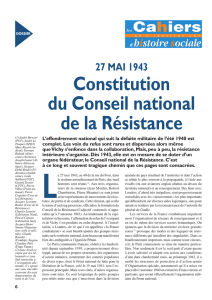 Constitution du Conseil national de la Résistance - Ihs-CGT
