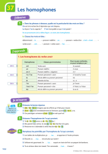 Les homophones