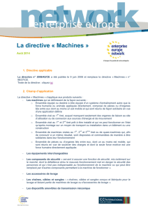 La directive « Machines