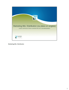 Marketing Mix: Distribution