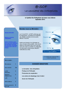 Rentrée 2013-2014 - Syndicat des Orthoptistes de France