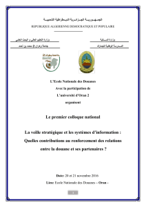 Colloque Fr - Douanes Algériennes