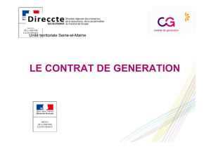 le contrat de generation - CCI Seine-et