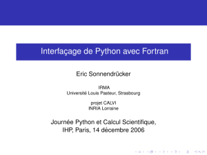 Interfaçage de Python avec Fortran