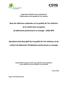 Base de référence nationale sur la qualité de l`air intérieur et le