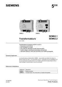 5536 Transformateurs SEM62.1 SEM62.2