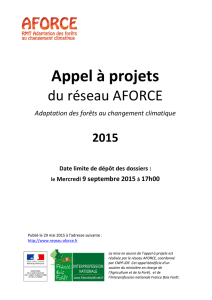 Appel à projets RMT AFORCE 2015