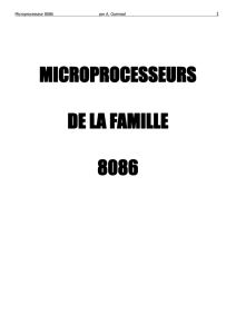 MICROPROCESSEURS DE LA FAMILLE 8086