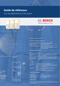 Guide de référence - Bosch Security Systems