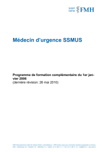 Médecin d`urgence SSMUS
