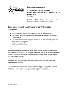 À quoi s`attendre pendant la radiothérapie pour le cancer de la